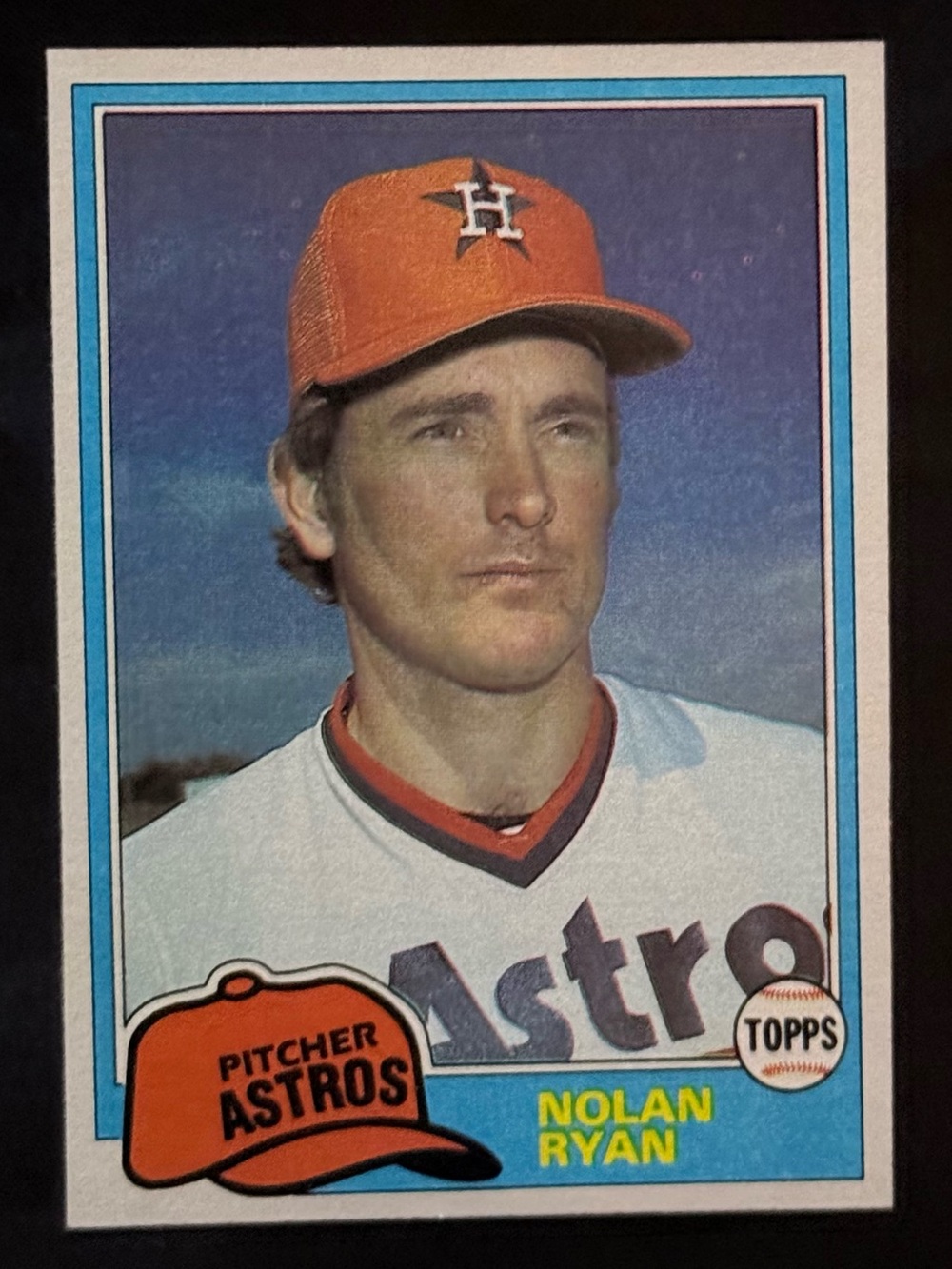 Nolan Ryan (HOF), #240, Topps, 1981, Houston Astros, Superbly Centered MT/NM